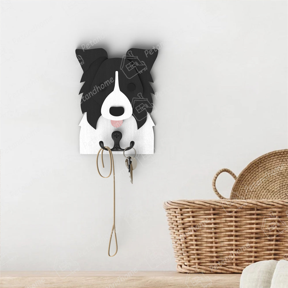 Gancio in legno Border Collie