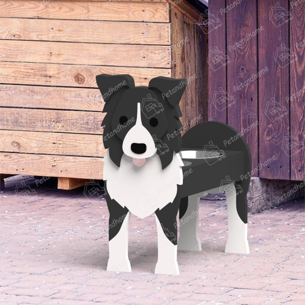Porta Ciotola per Cibo per Animali Domestici Border Collie