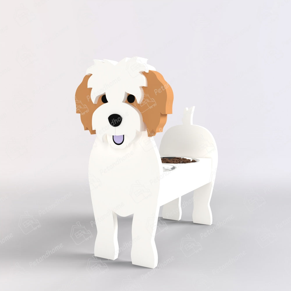 Porta Ciotola per Cibo per Animali Domestici Cavachon