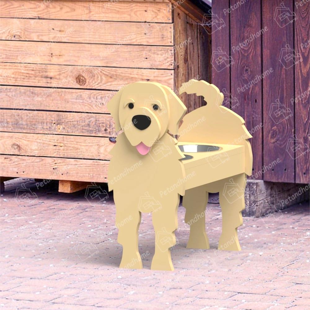 Porta Ciotola per Cibo per Animali Domestici Golden Retriever