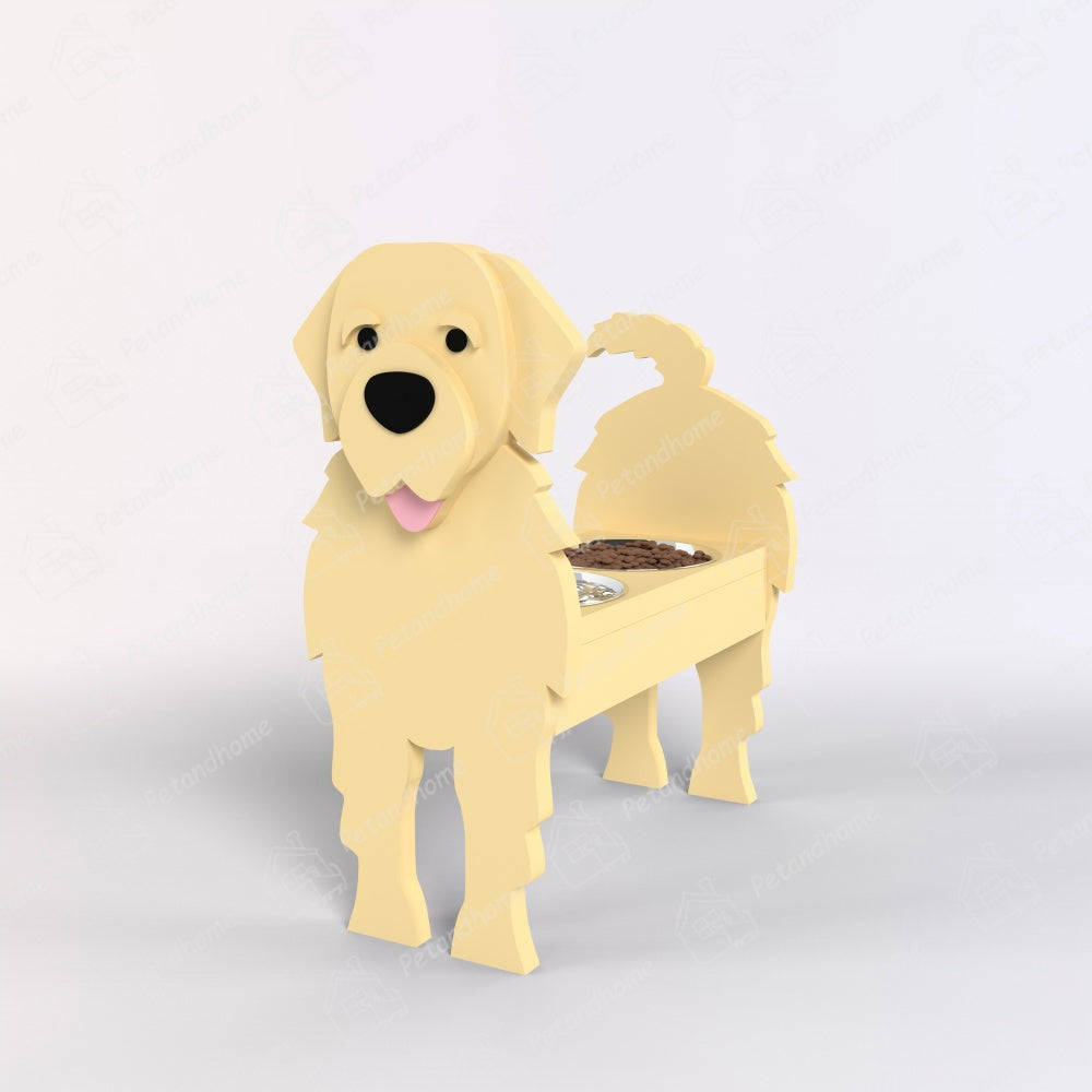 Porta Ciotola per Cibo per Animali Domestici Golden Retriever