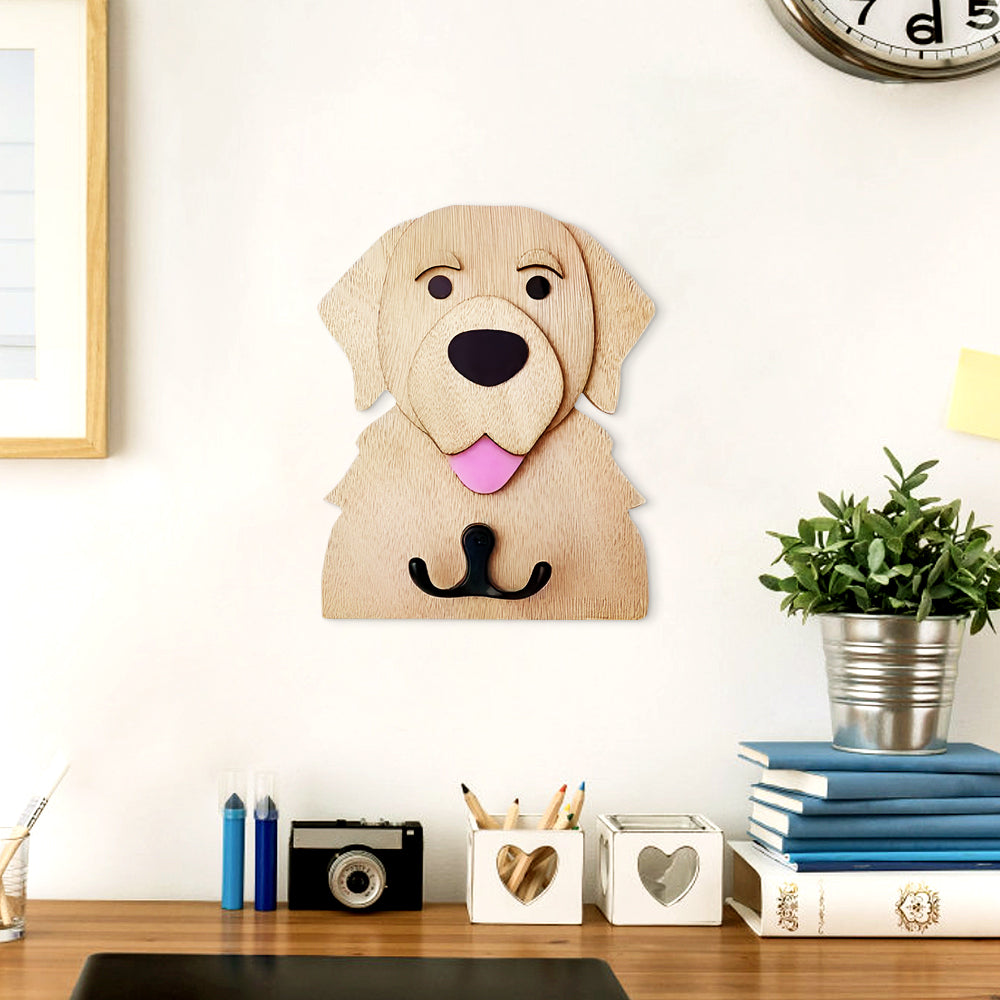 Gancio in legno Golden Retriever