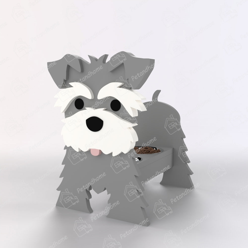 Porta Ciotola per Cibo per Animali Domestici Schnauzer