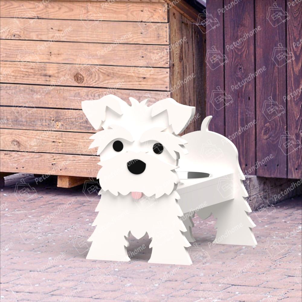 Porta Ciotola per Cibo per Animali Domestici Schnauzer